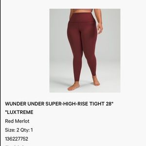 Lululemon Wunder Leggings
